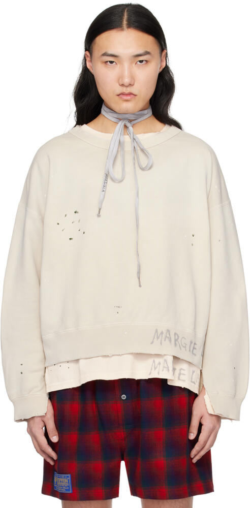 Maison Margiela Off-White Handwritten Sweatshirt Cover