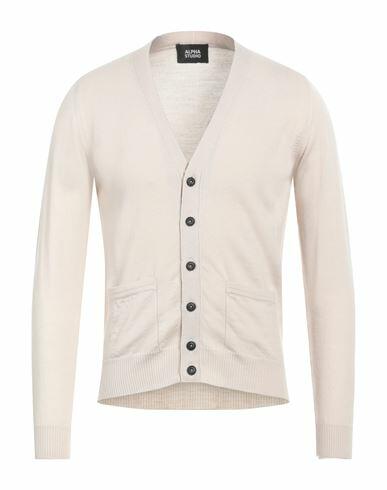 Alpha Studio Man Cardigan Off white Merino Wool Cover