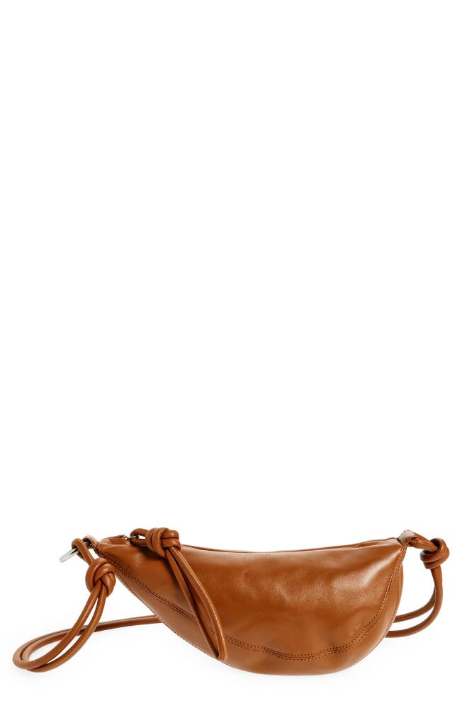 Dries Van Noten Bombe Leather Sling Bag in Tan Cover