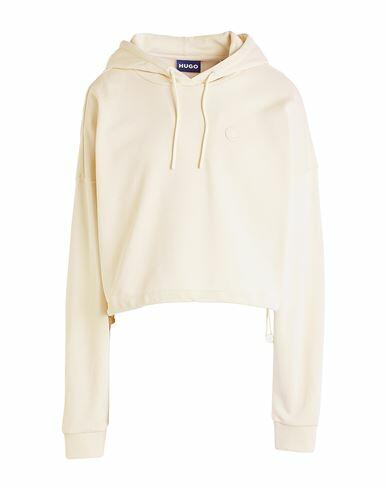 Hugo Woman Sweatshirt Ivory Cotton Cover