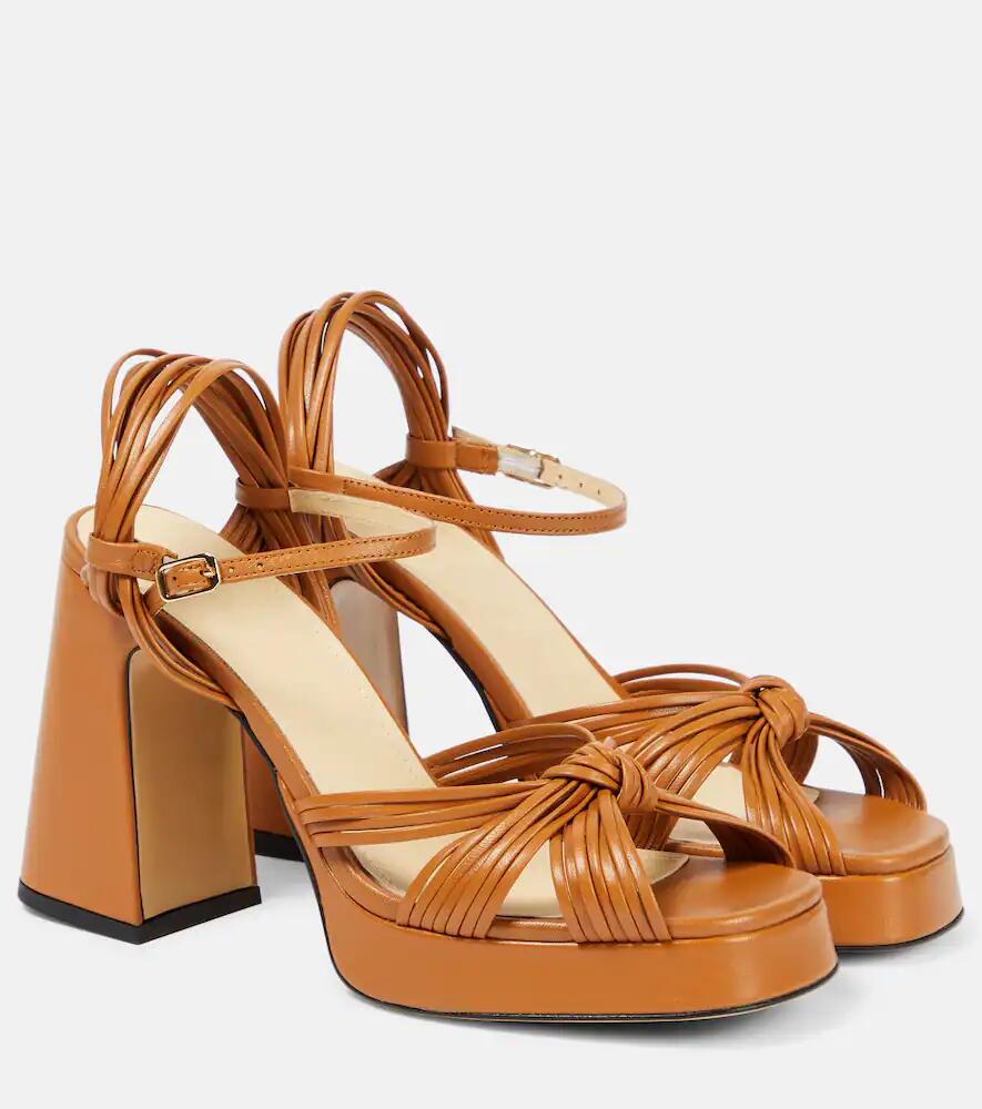 Souliers Martinez Springs leather platform sandals Cover