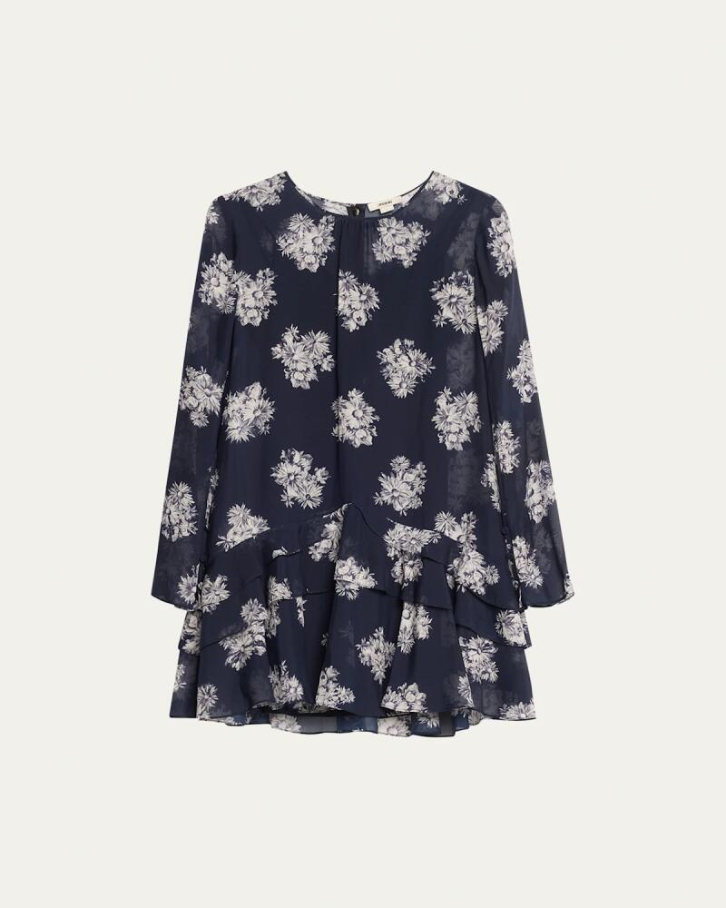 Jason Wu Floral-Print Ruffle Mini Dress Cover