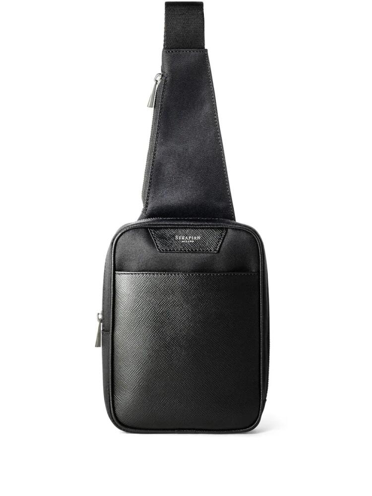 Serapian Sling Evoluzione leather backpack - Black Cover