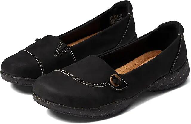 Clarks Roseville Sky (Black Leather) Women's Shoes Cover