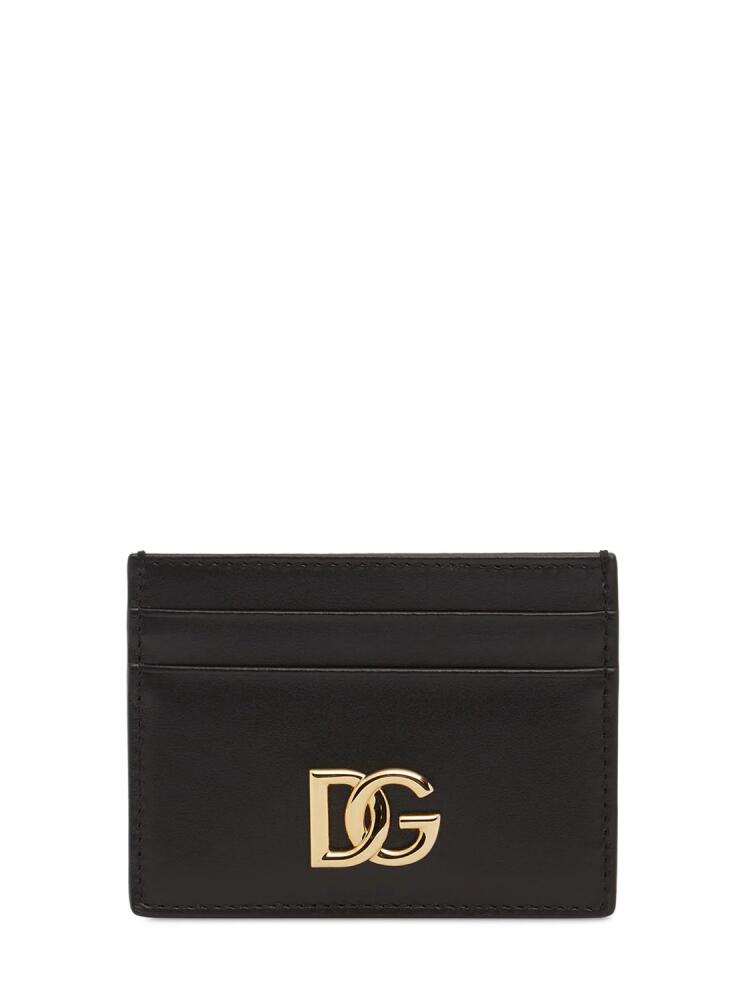 DOLCE & GABBANA Dg Smooth Leather Card Holder Cover