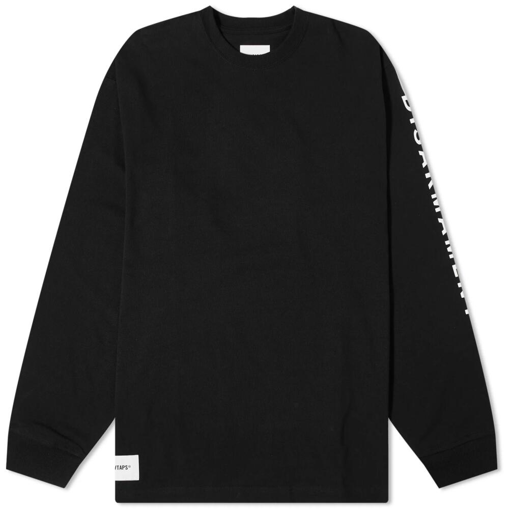 WTAPS Men's Long Sleeve 11 Disarmament T-Shirt in Black Cover