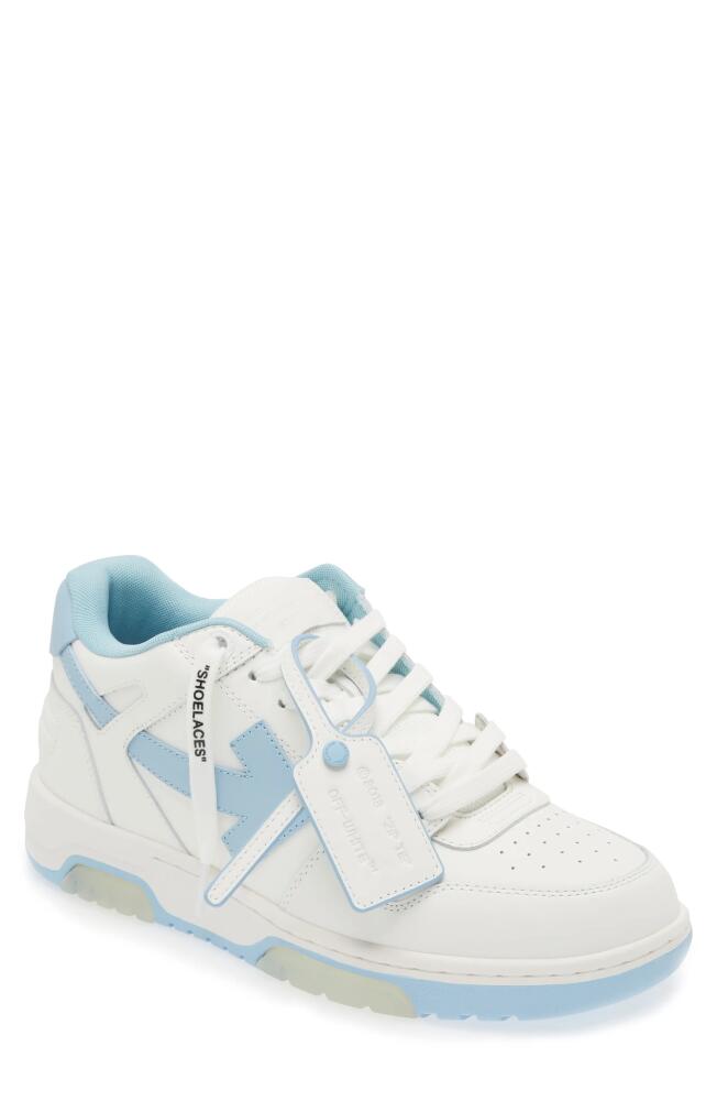 Off-White Out of Office Low Top Sneaker in White/Light Blue Cover