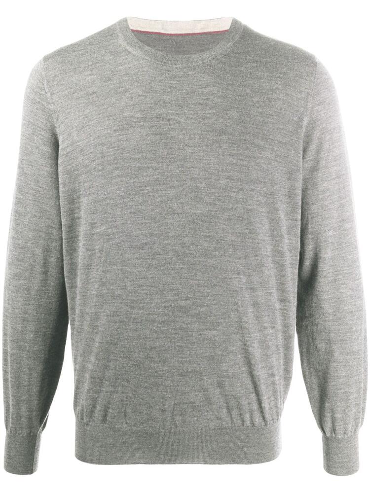 Brunello Cucinelli crew neck sweater - Grey Cover