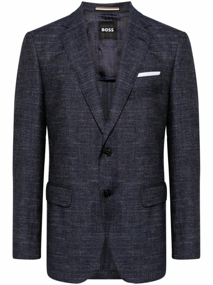 BOSS single-breasted blazer - Blue Cover