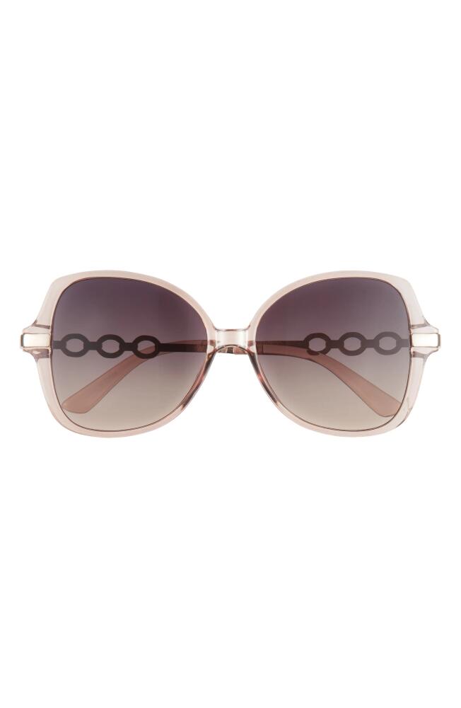 BP. 55mm Gradient Butterfly Sunglasses in Clear Beige Cover