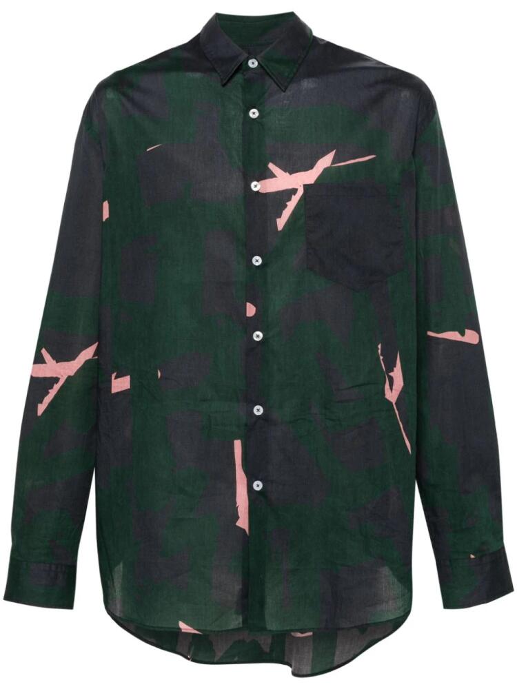 Paura Bruce cotton shirt - Green Cover