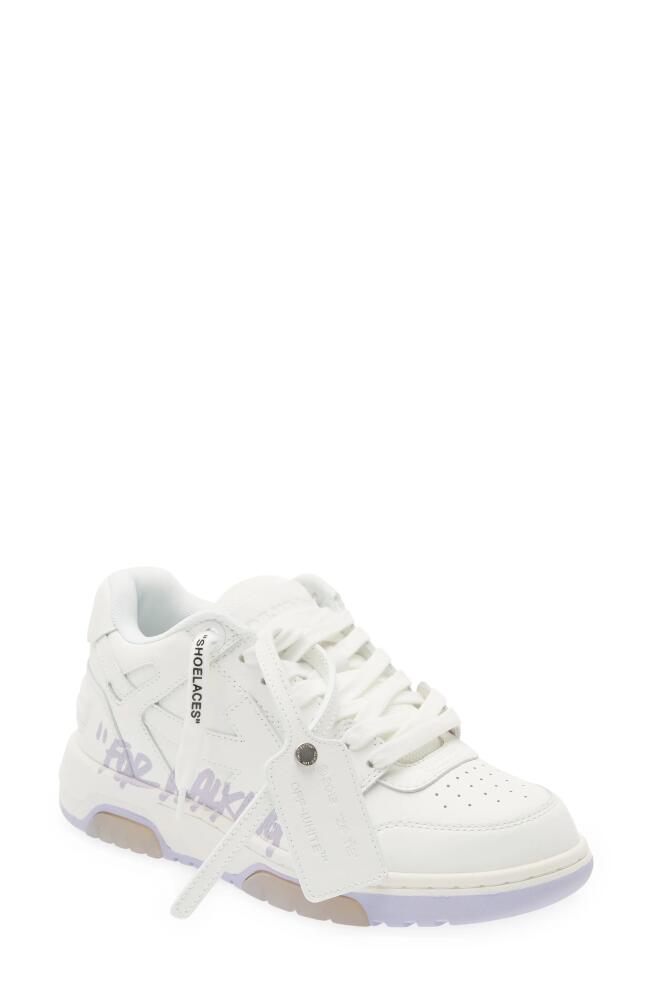 Off-White Out of Office For Walking Sneaker in White Lilac Cover