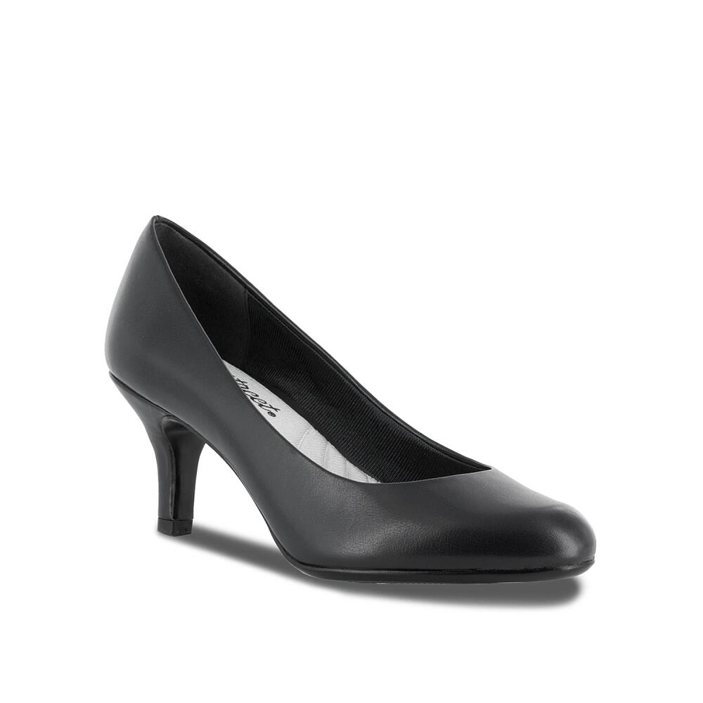 Easy Street Extra Wide Width Passion Pump | Women's | Black Faux Leather Cover