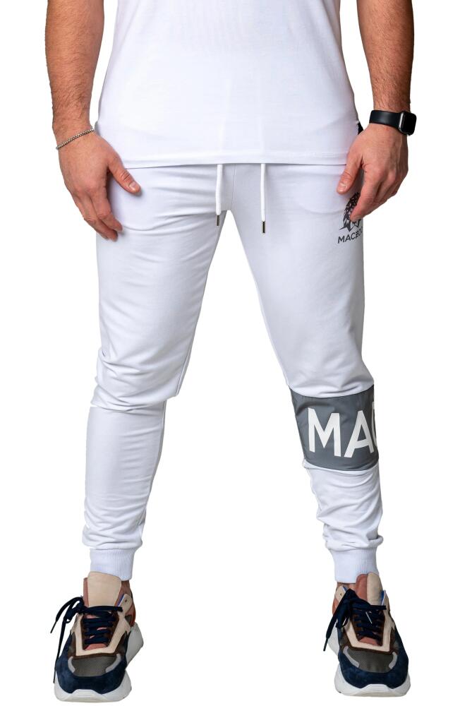 Maceoo Insignia Stretch Cotton Joggers in White Cover