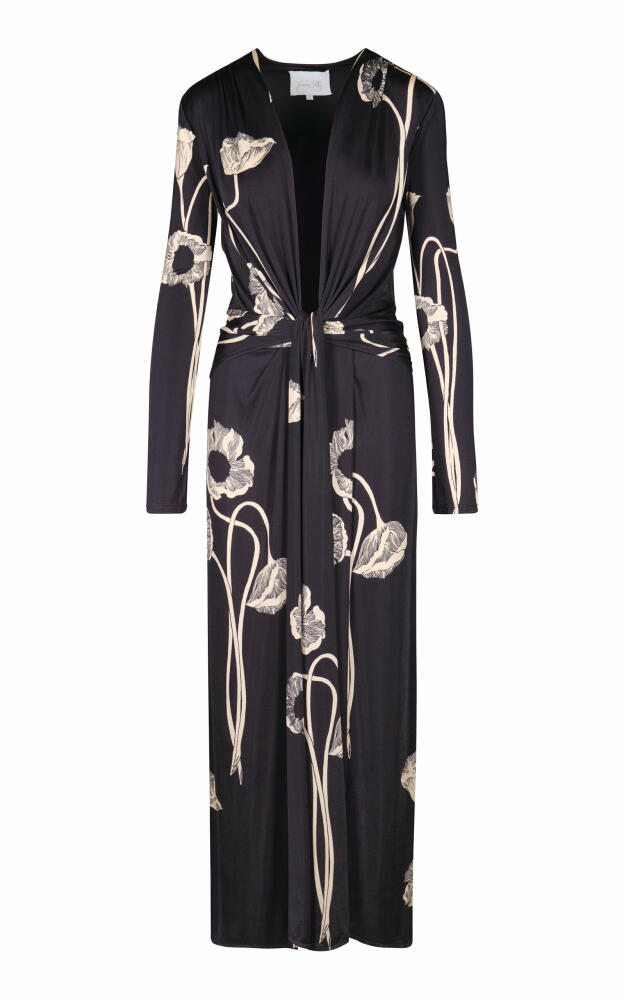 Johanna Ortiz - Poppy Oasis Plunging Maxi Dress - Black Cover