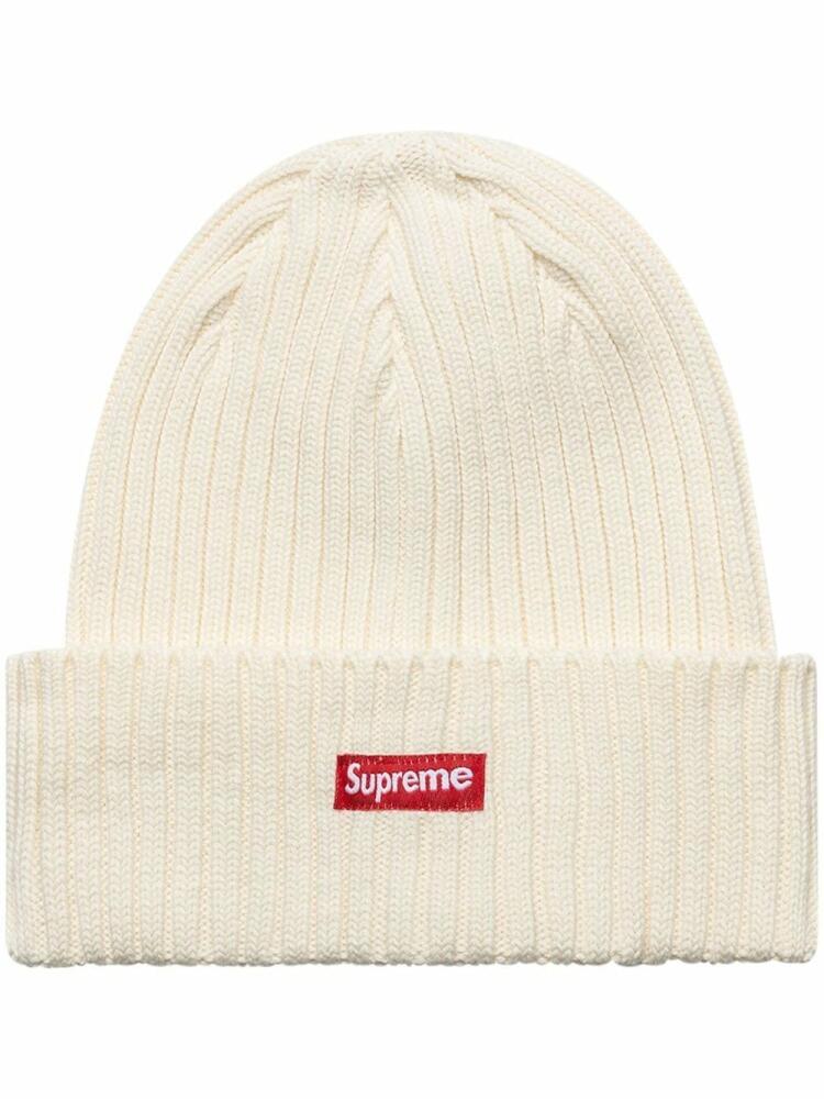 Supreme overdyed beanie hat - White Cover