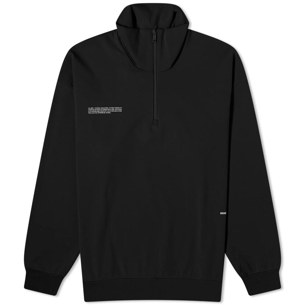 Pangaia Double Jersey Half Zip Sweat in Black Cover