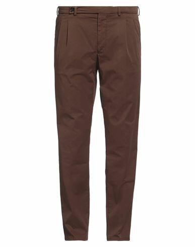 Berwich Man Pants Dark brown Cotton, Elastane Cover