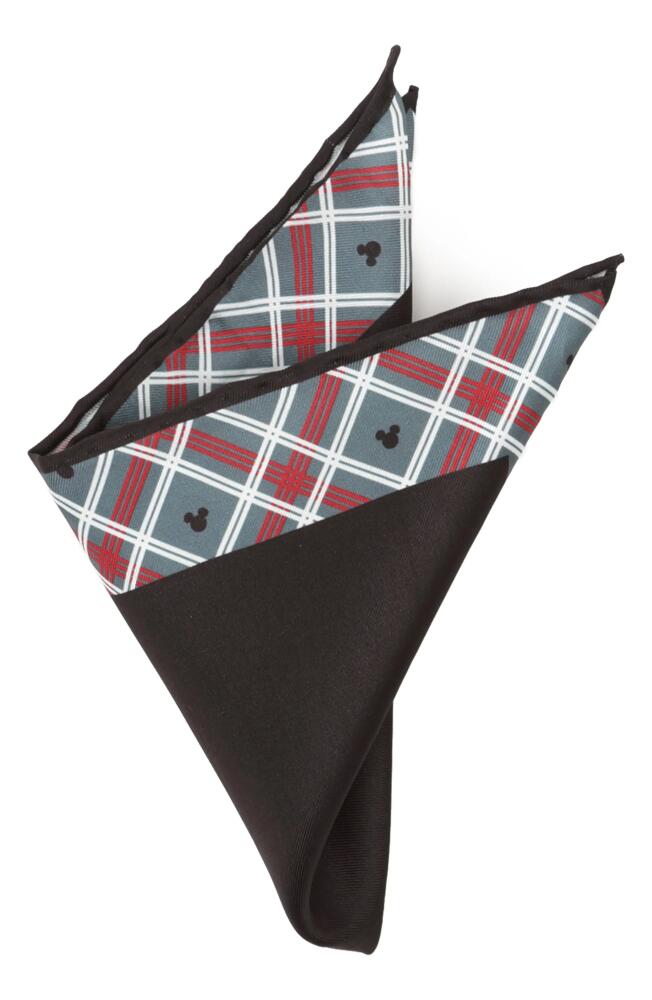 Cufflinks, Inc. Mickey Mouse Plaid Silk Pocket Square in Gray Cover