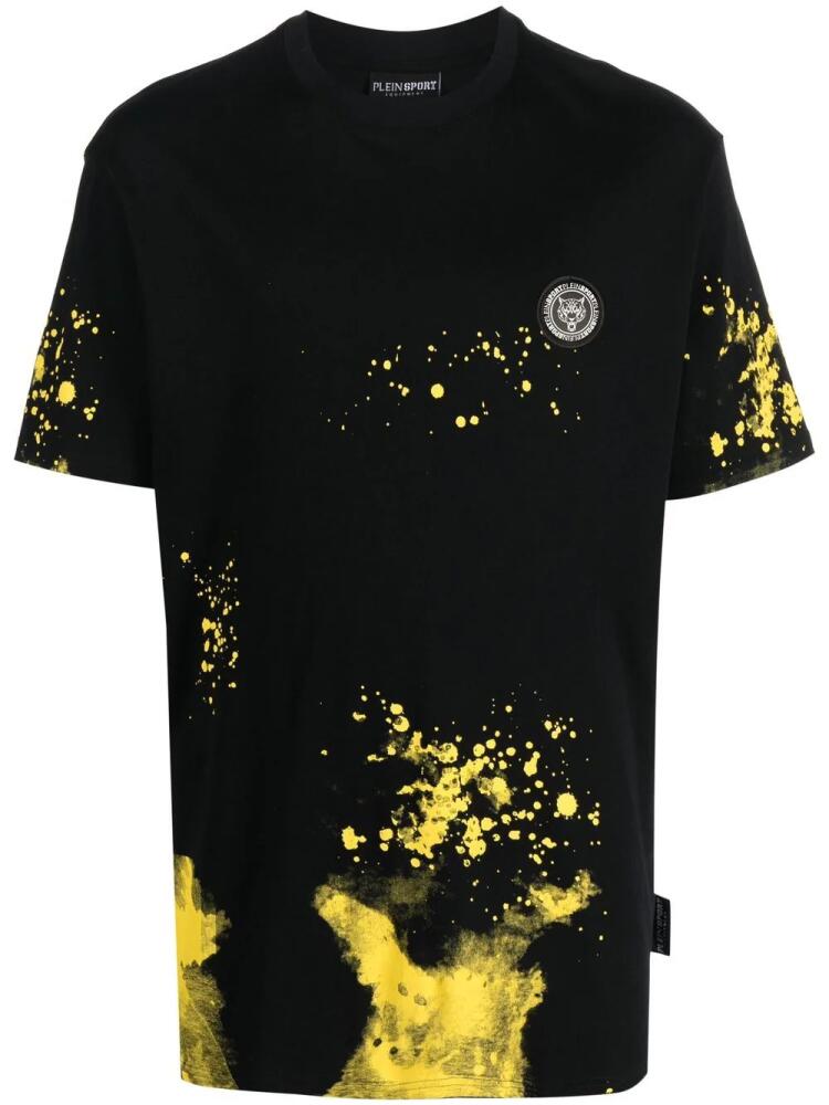 Plein Sport paint splatter-print short-sleeved T-shirt - Black Cover