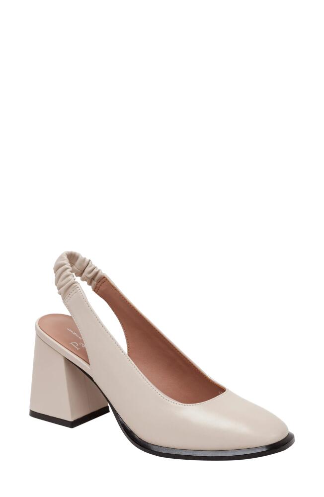 Linea Paolo Giana Block Heel Slingback Pump in Cream Cover