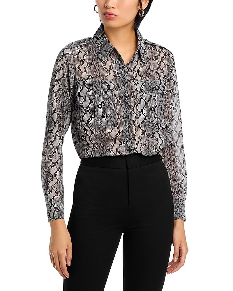 Michael Kors Snakeskin Print Blouse Cover