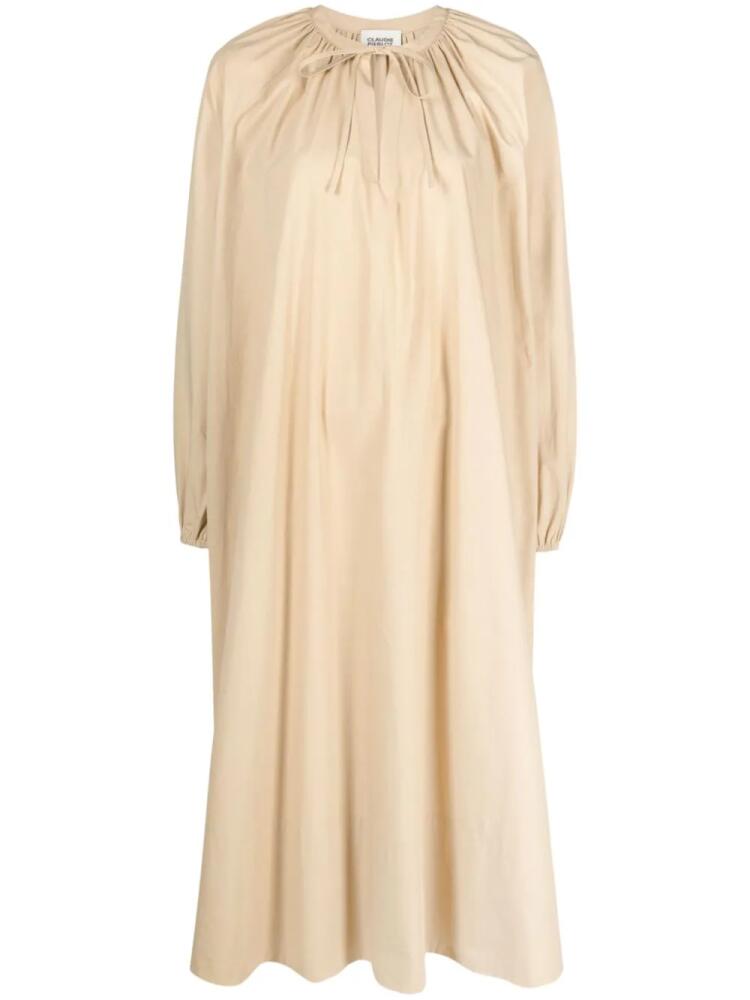 Claudie Pierlot poplin shift maxi dress - Neutrals Cover