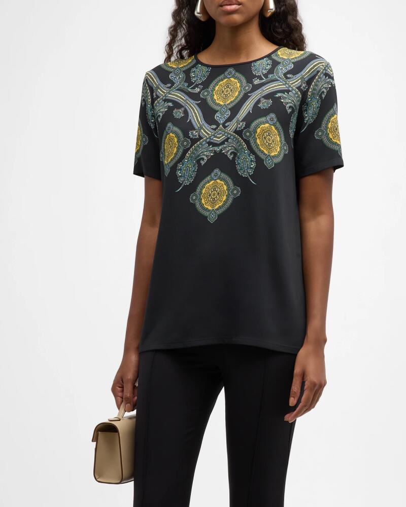 Etro Medallion Crepe Short-Sleeve T-Shirt Cover