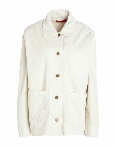 Max & co. Woman Shirt Ivory Cotton, Elastane Cover