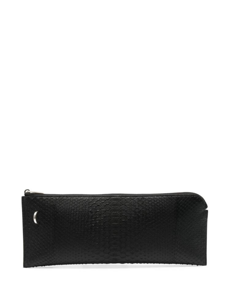 Rick Owens Invite snakeskin-effect wallet - Black Cover