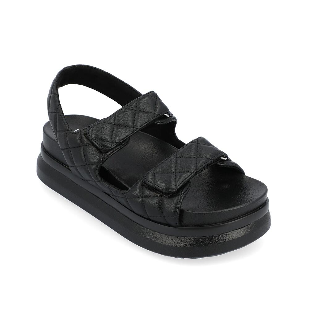 Journee Collection Debby Platform Sandal | Women's | Black Cover