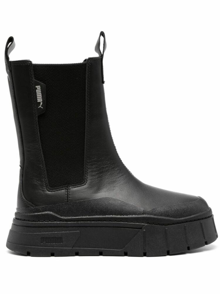 PUMA Mayze Stack 50mm leather Chelsea boots - Black Cover