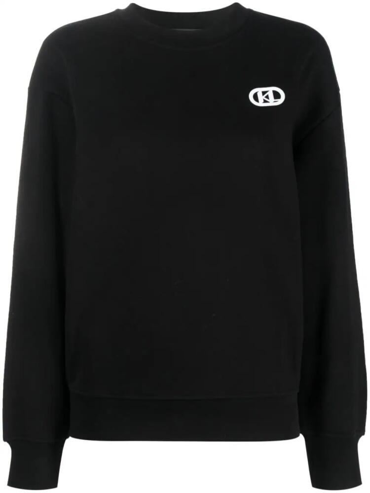 Karl Lagerfeld logo-print drop shoulder sweatshirt - Black Cover