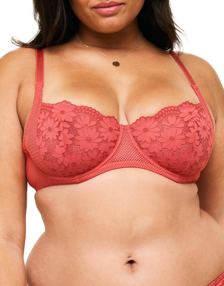 Adore Me Roxanne Unlined Balconette Bra in Dark Orange Cover