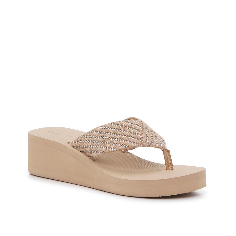 Kelly & Katie Tacie Wedge Sandal | Women's | Dusty Rose Beige Cover