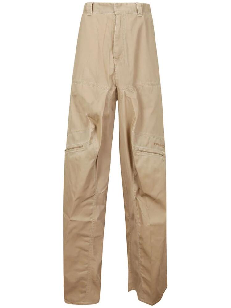 Y/Project folded wide-leg cargo trousers - Neutrals Cover