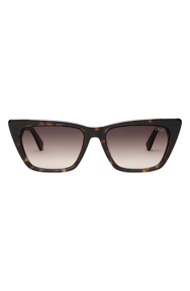 DEZI Gato 55mm Cat Eye Sunglasses in Tort /Brown Gradient Cover