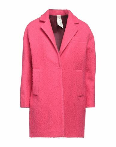 Annie P. Woman Coat Fuchsia Virgin Wool, Mohair wool, Polyamide, Viscose Cover