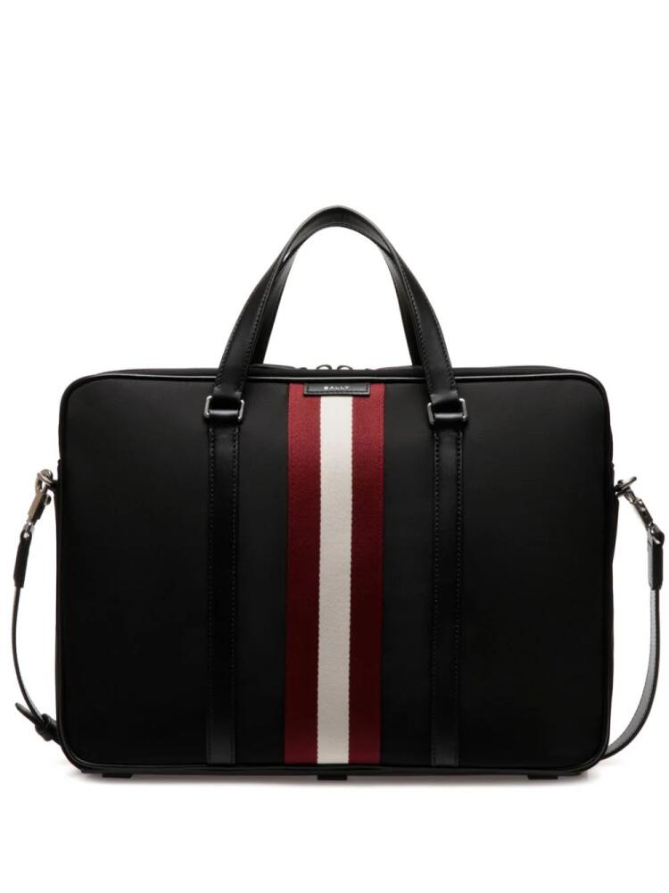 Bally stripe-detail laptop bag - Black Cover