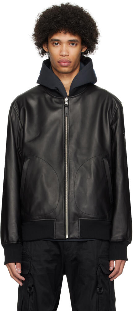 MACKAGE Black Easton Reversible Leather Jacket Cover