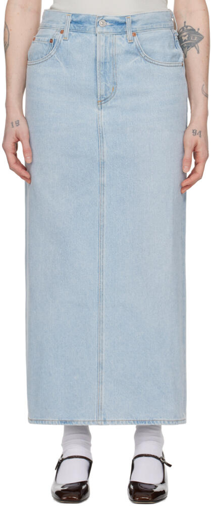 Citizens of Humanity Blue Verona Denim Maxi Skirt Cover