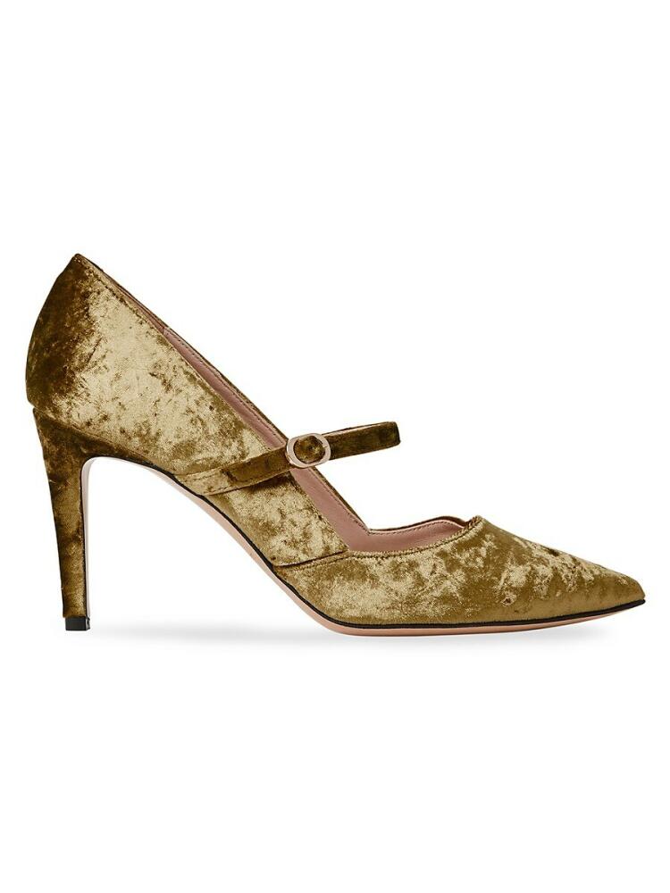 Bruno Magli Women's Gemma Velvet Pumps - Olive Cover