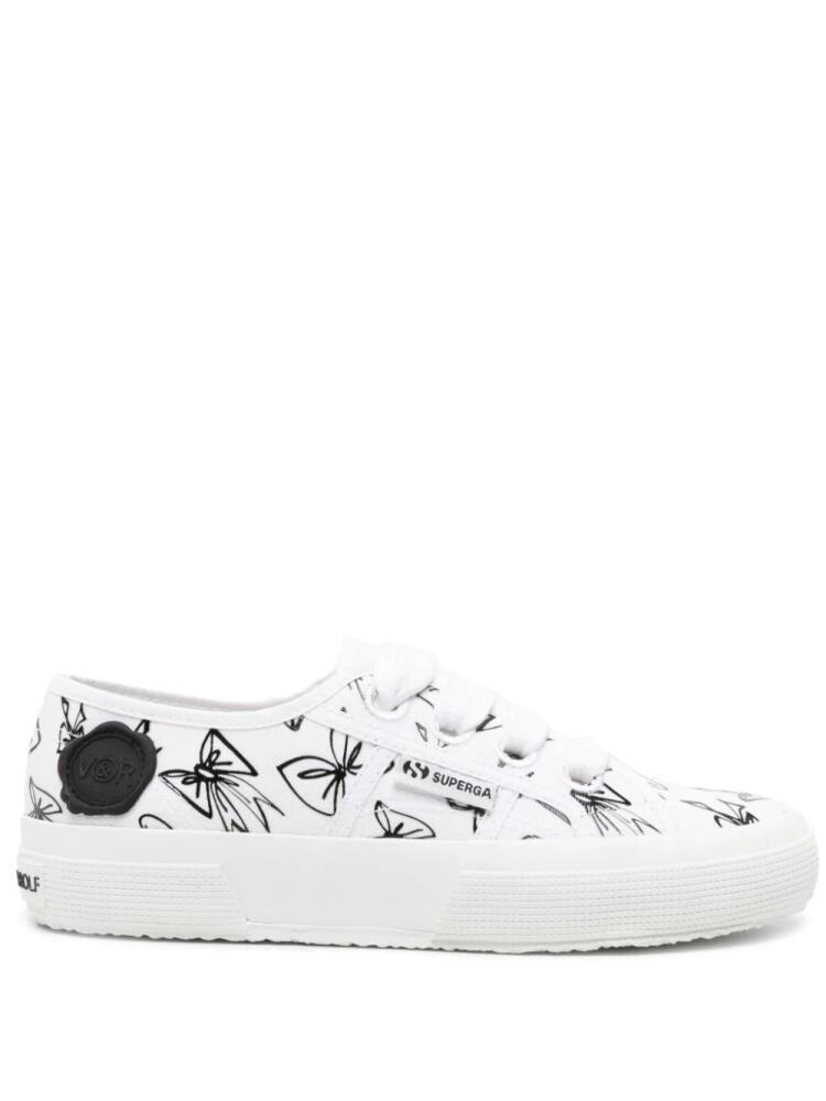 Viktor & Rolf x Superga bow-print canvas sneakers - White Cover