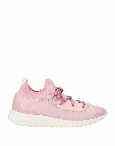 Ferragamo Woman Sneakers Pink Textile fibers, Leather Cover