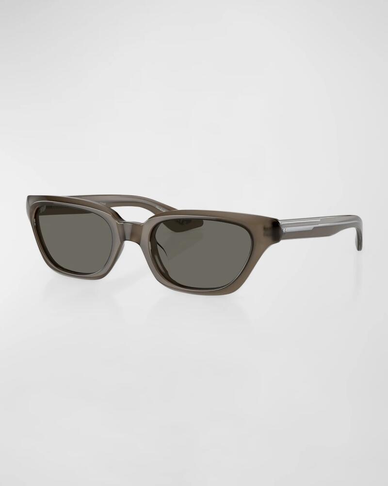 KHAITE x Oliver Peoples Monochrome Acetate Rectangle Sunglasses Cover