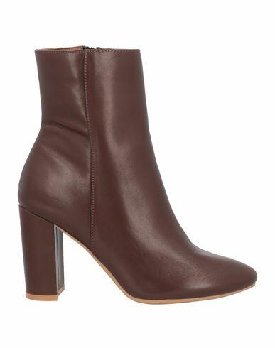 Francesco Milano Woman Ankle boots Brown Leather Cover