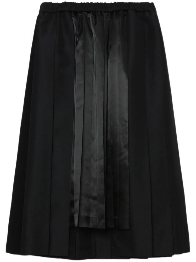 Black Comme Des Garçons pleated midi skirt Cover