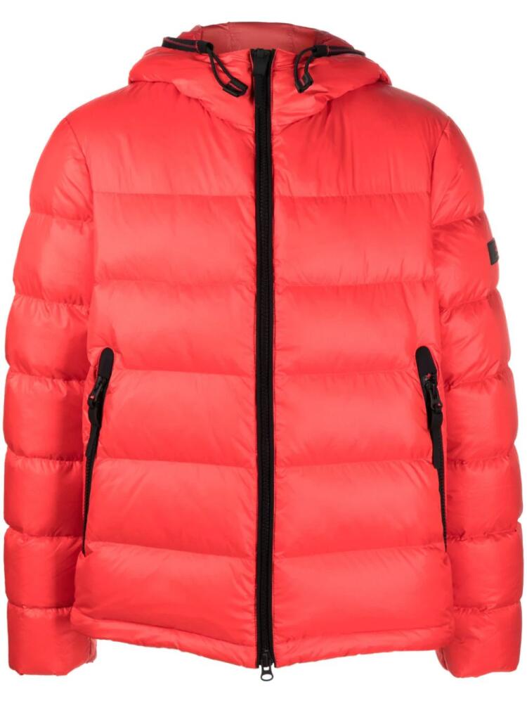 Peuterey logo-patch padded jacket - Red Cover