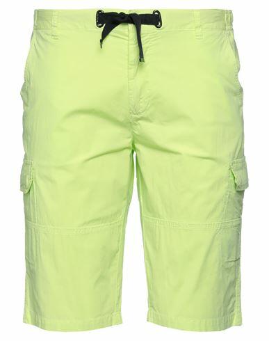 Yes Zee By Essenza Man Shorts & Bermuda Shorts Acid green Cotton, Elastane Cover