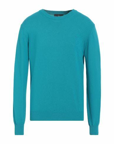 Liu •jo Man Man Sweater Turquoise Cotton, Wool, Cashmere Cover